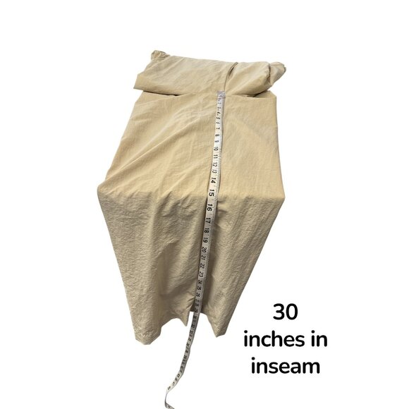 WILO The Label Wide-Leg Cargo Pants Women’s Size L Beige Nylon Utility Parachute - Picture 6 of 9